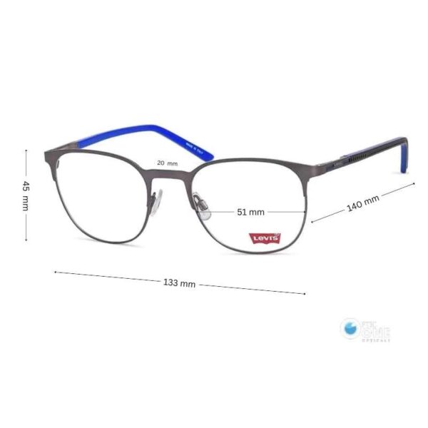 Sale! Levi's Round Eyeglass | Full Metal Eyewear - Image 2