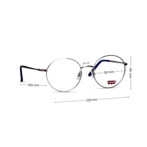 Sale! Levi's Round Eyeglass | Thin, Full Metal Eyewear - Image 2