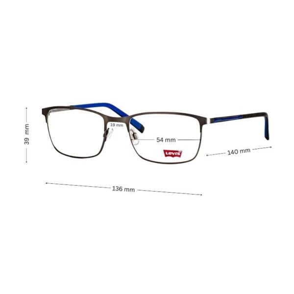 Sale! Levi's Frame LS50314ZX Metal Full Frame Matte Gray - Image 2