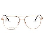 Lightweight Aviator Style Eyeglass Frame - Stepper Titanium SI60194 Gold