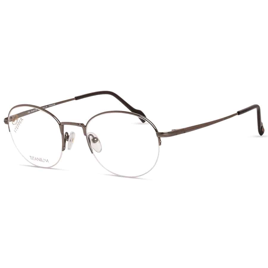 stepper Half-rim round titanium eyeglasses