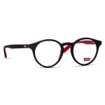 Sale! Levi's Round Eyeglass LS60211Z | Matte Black-Red