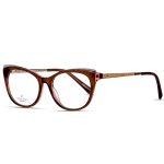 Women's Trendy Cat-Eye Glasses Brown