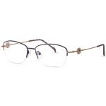 Women's Lightweight Titanium Eyeglasses Half-Rim Frame | Stepper SI-50201