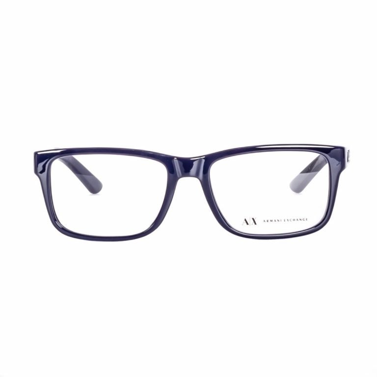 Armani Exchange Frame AX3016 8177 | Men's Thick Full-Rim Acetate Glasses | Glossy Blue - Image 2