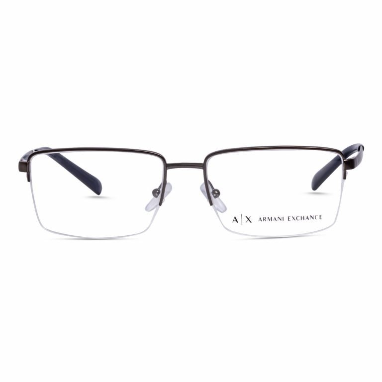 Sale! Armani Exchange Frame AX1027 6088 | Men's Metal Half-Rim Glasses | Gunmetal