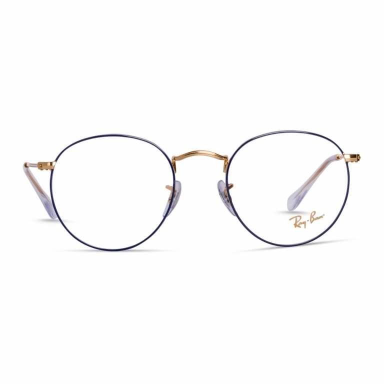 Rayban Round Metal Gold-Blue Frame RB3447V 3105