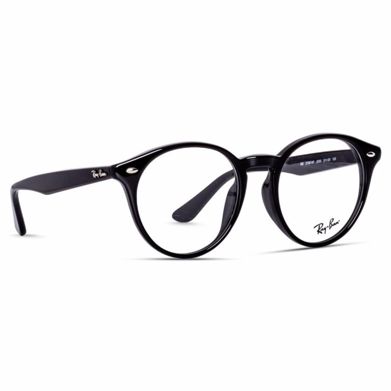 Rayban Frame Round Acetate Glossy Black RB2180 VF 2000 - Image 2