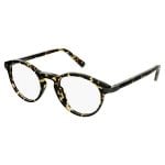 Police Round Eyeglass LEWIS 25 VPL C53 | Large Round Eyeglasses Yellow Tortoise shell