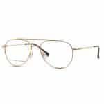 Gold Aviator Style Eyeglasses Frame | Eyeglasses for Wide Face - 56mm | Jorgio Frame