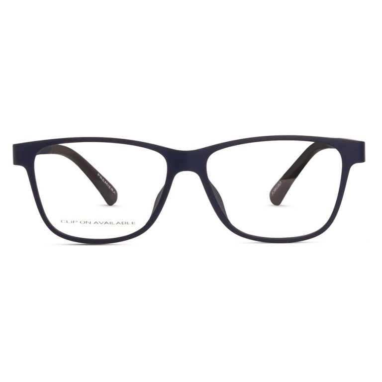 Magnetic Clip-On Eyeglasses | High-Quality, Lightweight Clip On Glasses Matte Blue - Image 3