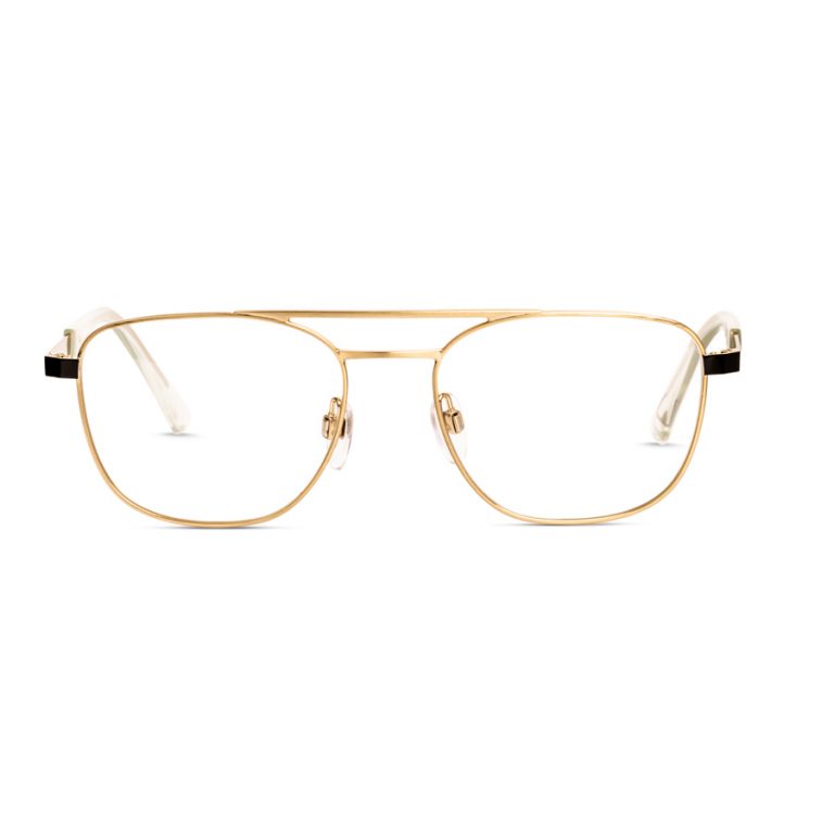 Sale! Diesel Aviator style Eyeglasses for Men DL5403 | Matte Gold-Black color - Image 4
