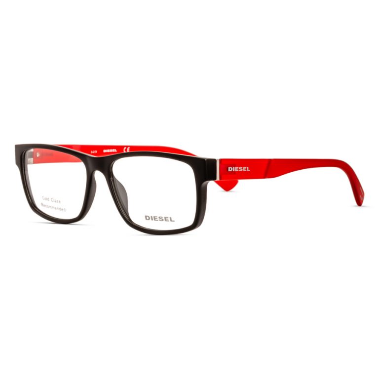 Sale! Diesel Men's Eyeglass Frame DL5379 Matte Black-Red