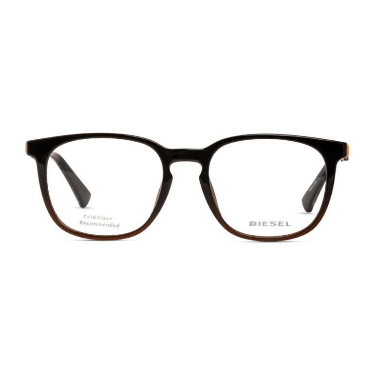 Sale! Diesel Eyeglasses DL5349 | Square Full Rim Glasses Black-Orange - Image 3