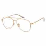 Stylish Full Rim Aviator Glasses for Unisex Gold