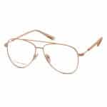 Stylish Full Rim Aviator Glasses for Unisex Rosegold