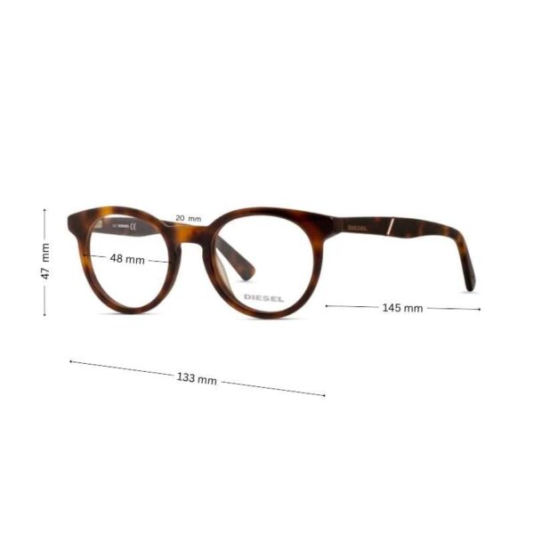 Sale! Diesel Eyeglasses DL5279 | Thick Round Eyeglass Brown - Image 2