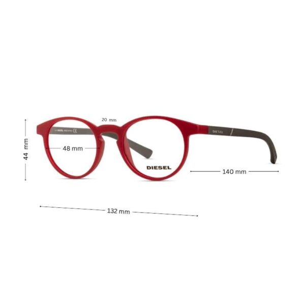 Sale! Diesel Eyeglasses DL5177 | Compact Round Eyeglasses Red - Image 2
