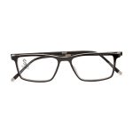 Men's Lightweight Full Acetate Rectangle Eyeglasses for Small Face | Stepper SI30048 black