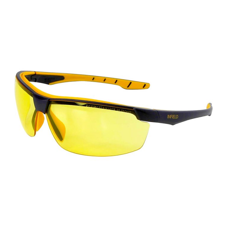 Infield safety glasses