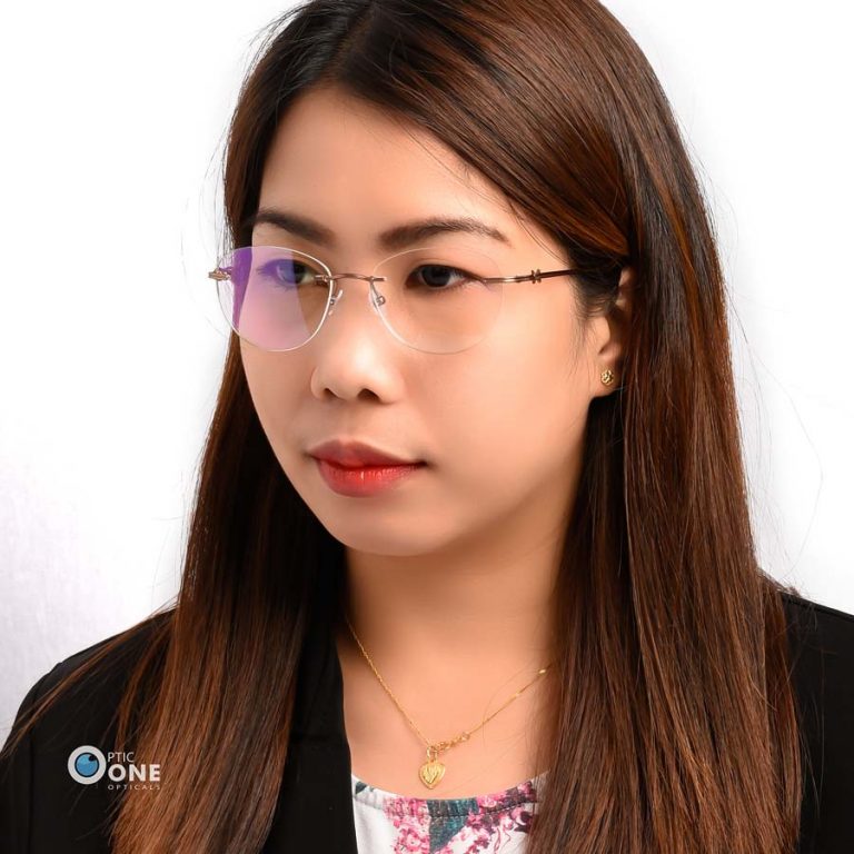 stepper women's rimless glasses