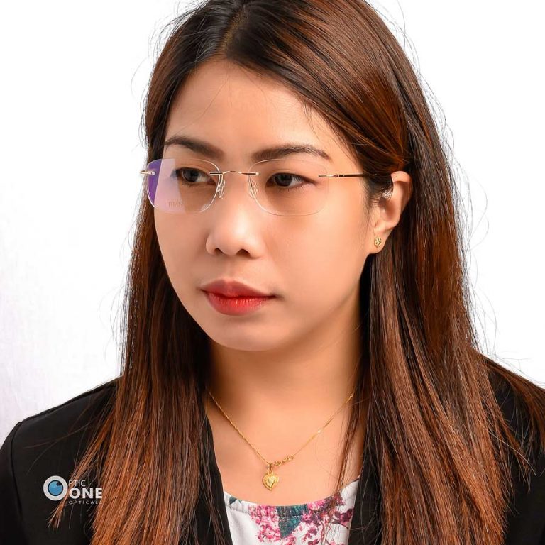 stepper rimless thin glasses