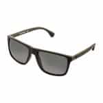 Emporio Armani Men's Sunglasses EA 4033 | Men's Rectangle Sunglasses | Matte Black-Matte Green