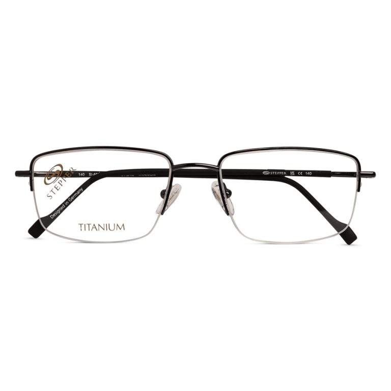 stepper titanium men's half-rim glasses