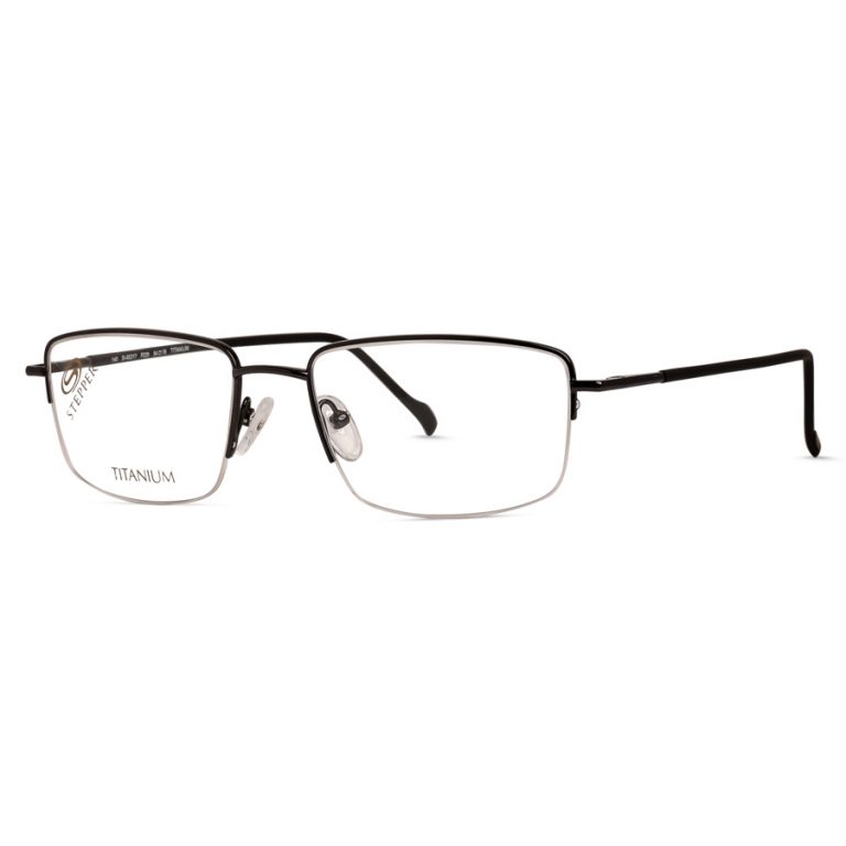 stepper titanium men's half-rim glasses