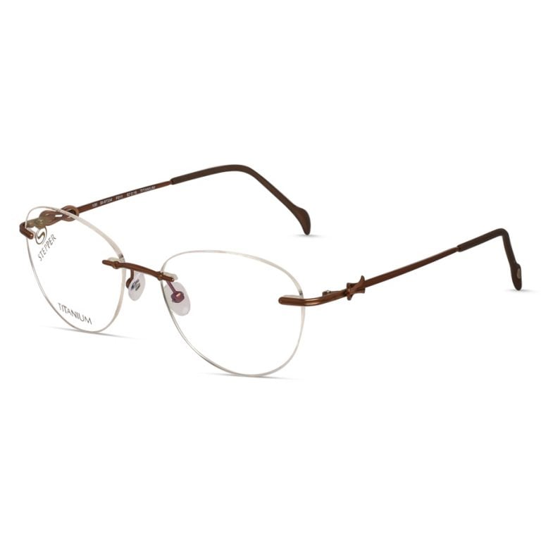 stepper women's titanium rimless glasses