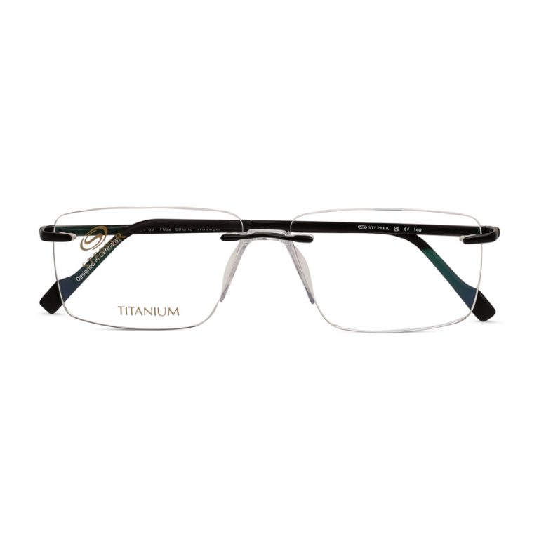 stepper rimless titanium glasses with fixed nosepads