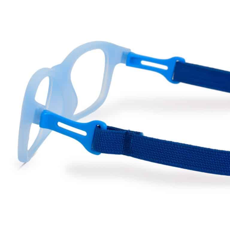 Kids hybrid glasses with strap and flexible arms