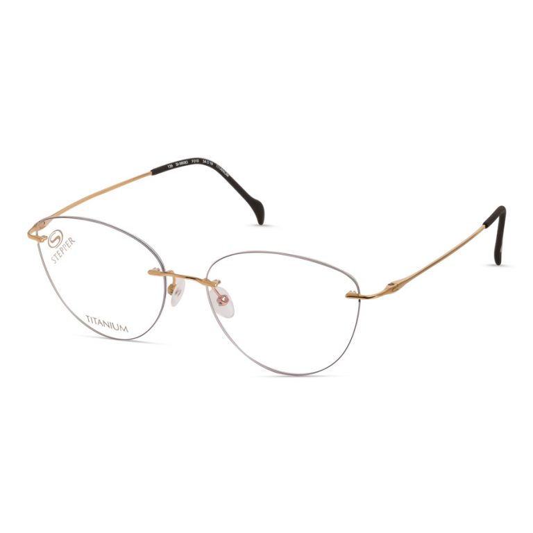 stepper titanium women's rimless glasses