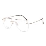 Lightweight Titanium Rimless Aviator Style Glasses Frame | Stepper SI 84851 Matte Gray
