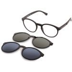 Emporio Armani Round Clip-On Glasses EA4152 5801/1W - Matte Black