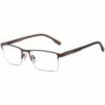 Men's Half Frame Eyeglasses | Men's Eyewear Brown
