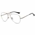 Fashionable Silver Aviator Glasses for Men &  Women – Stylish Metal Frame Eyeglasses