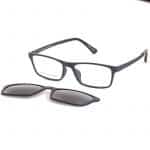 Magnetic Clip-On Eyeglasses | Stylish , High-Quality 53mm Medium Size Matte Blue