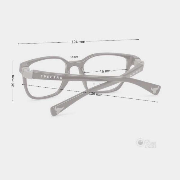 Kids Square Glasses with Flexible Arms 46mm for 5-6 Years | Matte Green Color - Image 2