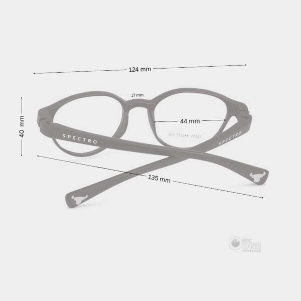 Kids Round Glasses with Flexible Arms for 4-5 Years Old , Matte Golden Brown Color - Image 2
