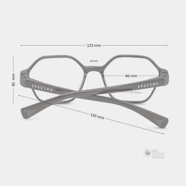 Kids Hexagonal Glasses with Flexible Arms for 5-7 Years , Shiny Black Color - Image 2