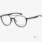 Porsche Design Eyewear 8389 | Men's Round Eyeglasses with Double-bar Matte Black