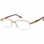 Lightweight Titanium Men's Glasses with Fixed Nose Pads | Stepper SI 60013 Gold