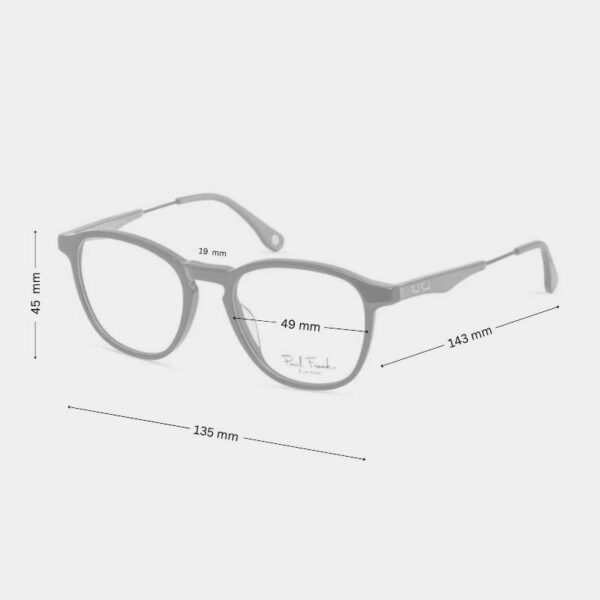 Stylish Classy Full Acetate Round Glasses |Paul Frank Eyeglasses | PFF8189 - Image 2