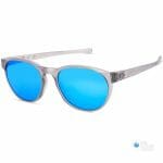 Oakley Reedmace 9126 Round Sunglasses, Prizm Sapphire Lenses, Matte gray Ink Frame