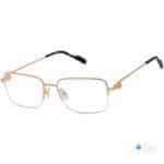 Men's Stylish Half-Rim Glasses | Metal Half-Frame Gold
