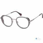 Women's Stylish Round Glasses with Thick Front Crystal Gray