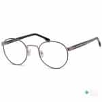 Stylish Round Glasses with Bold Style | Ideal for Broad Nose Silver-Black