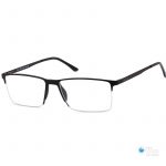 Half Frame Glasses for Men – Rectangle Semi-Rimless Metal Eyewear