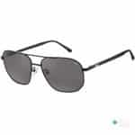 Fila Sunglass SFI300 | Fila Metal with Double-bar Sunglasses | Matte Black Frame, Gray Lens